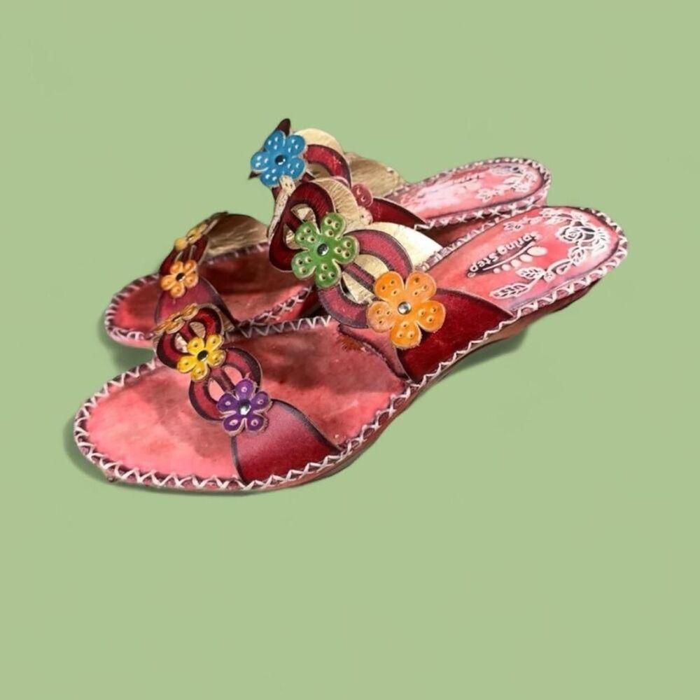 Spring-step Women's Red and Yellow  7.5